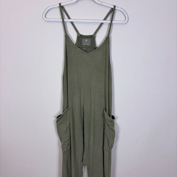 Free People Movement Green Sleeveless Athletic Jumpsuit Size Small - Picture 3 of 9